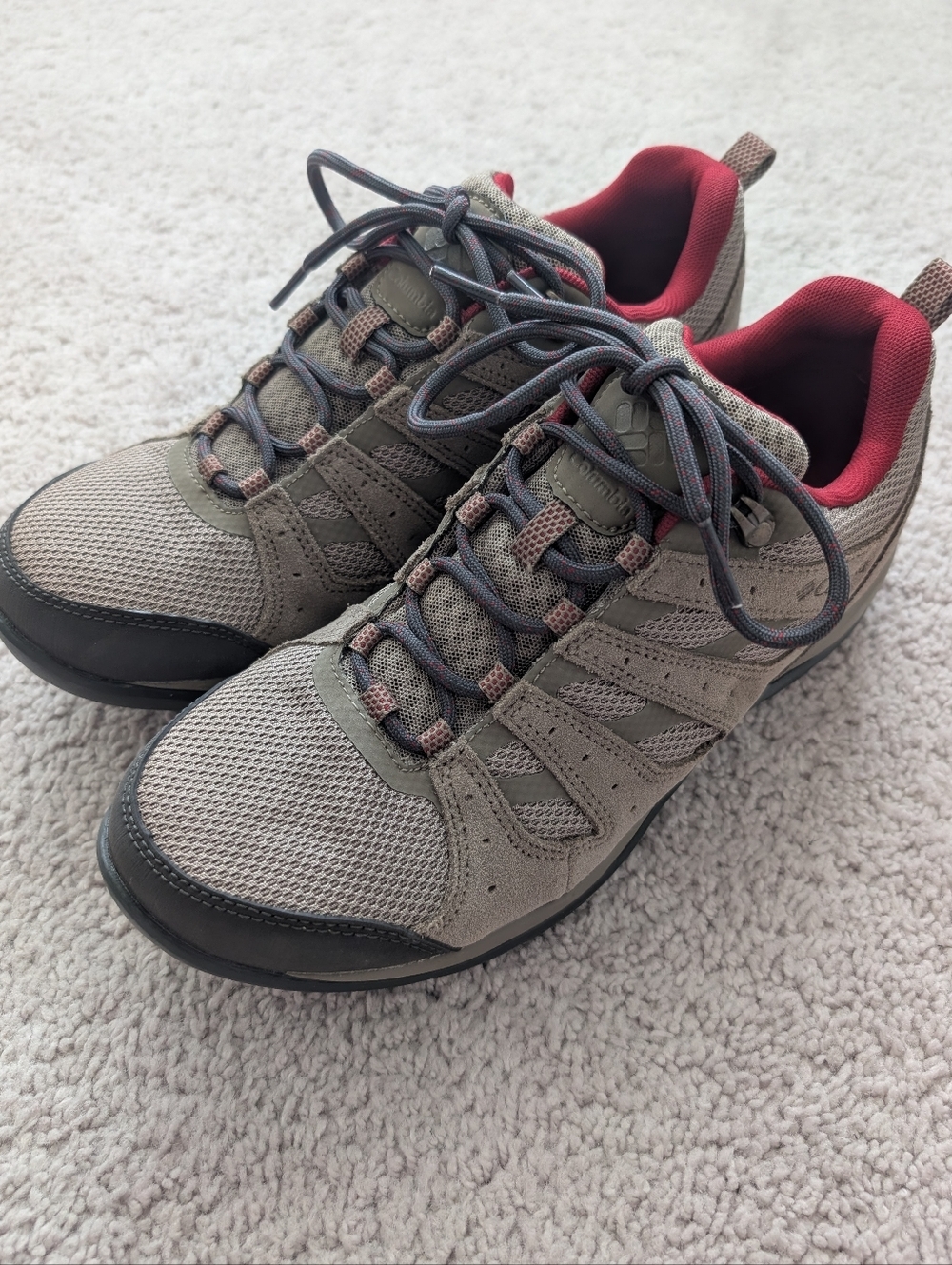 Columbia Redmond BL0834-227 Brown/Red Women's Hiking Shoes Size 8.5 Waterproof